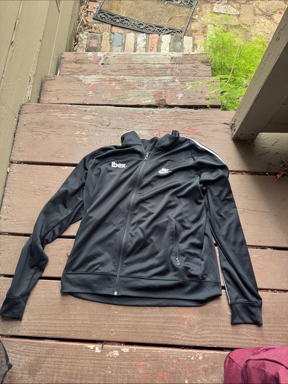Nike Black Lightweight Track Jacket with White Logo